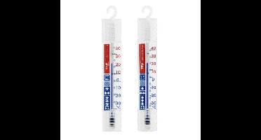 TFA Dostmann koelkast en vriezerthermometer - 2x - wit - analoog