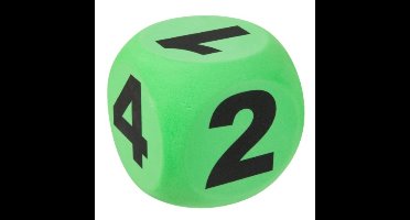 Toi Toys Dobbelsteen XXL - groen - 10 cm - schuim - grote dobbelstenen