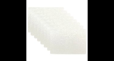 Unique Living placemats lederlook - 8x - 43 x 30 cm - ivoor wit - pvc