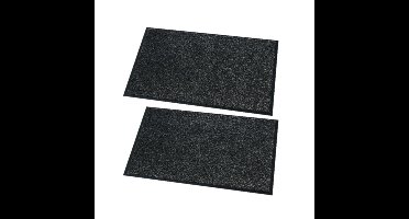 Wicotex Deurmat - 2x - droogloopmat - grijs - 60 x 80 cm