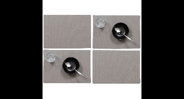 Wicotex luxe Placemats Plain - 4x - taupe - 43 x 30 cm