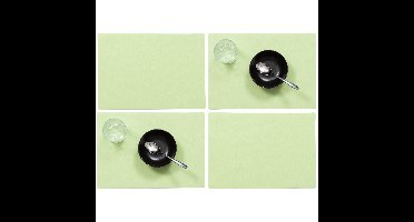 Wicotex luxe Placemats Plain - 6x - mintgroen - 43 x 30 cm