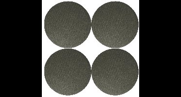 Wicotex Placemats Uni - 4x - donker grijs - 38cm - Teflon coating