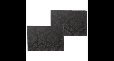 Wicotex Tafel placemat Amatista - 10x - zwart - 30 x 43 cm