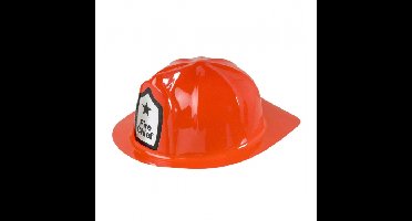 Widmann Brandweer verkleed helm - rood - PVC - volwassenen
