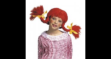Widmann Kinderpruik Pippi - rood - Sterk meisje met vlechtjes