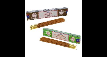 Wierook cadeau set - 2x geurstokjes - Palo Santo en Patchouli