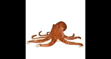 Wild Republic inktvis/Octopus pluche knuffeldier - bruin - 76 cm