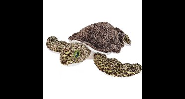 Wild Republic Pluche dieren knuffel zeeschildpad - 30 cm