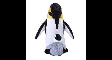 Wild Republic Pluche knuffel - keizerspinguin met jong - 38 cm