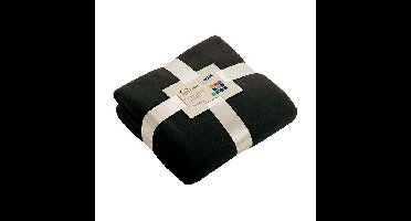 Zwart fleece deken