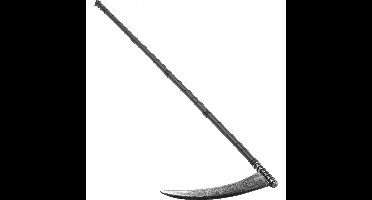Zwarte zeis van Magere Hein - 138 cm - plastic - the grim reaper