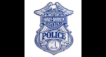 Harley-Davidson - Police Metaal Bord (30 x 40cm)