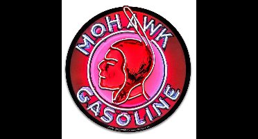 Mohawk Gasoline Neon Look Zwaar Metalen Bord - 40 cm ø | 27% korting