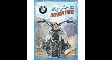 Metalen Bord 30 x 40 cm BMW Motorcycles Make Life an Adventure