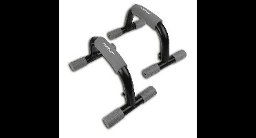 Tunturi Roterende Opdruksteunen | Parallettes | Push-up Steun | Metaal | Zwart