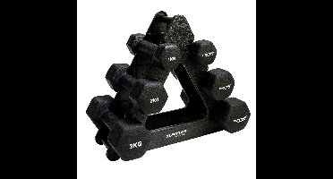 Tunturi Dumbbell Set | Met Opbergrek | Neopreen l 1 t/m 3 kg