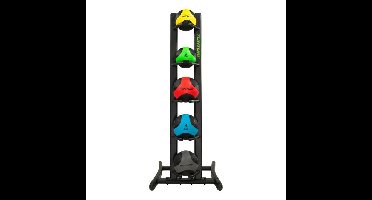 Tunturi Medicine Ball set compleet l Rubber|1 t/m 5 kg | Inclusief Rek