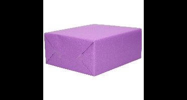 Bellatio decorations Inpakpapier - paars - unikleur - 200x70 cm - cadeaupapier
