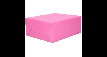 Bellatio decorations Inpakpapier - roze - unikleur - 200x70 cm - cadeaupapier