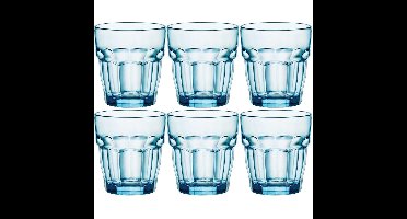 Bormioli Rocco water drinkglazen - 6x stuks - blauw transparant - 270 ml