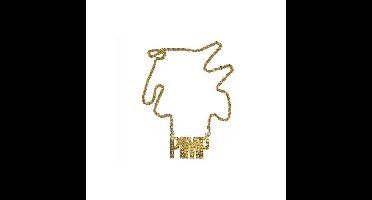 Carnaval verkleed schakelketting Pimp thema - goud - metaal - sieraden - Pooier thema