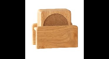 Cosy & Trendy Glazenonderzetters - 6x stuks - bruin - hout - 10 cm