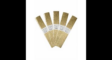 Crepe papier platte vellen - 5x - metallic goud - 250 x 50 cm - Knutselen met papier - Knutselspulle