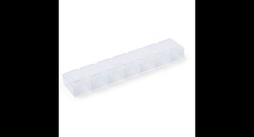 Medicijnen doos/pillendoos 7 daags - transparant 15 cm - Drogisterij/persoonlijke verzorging