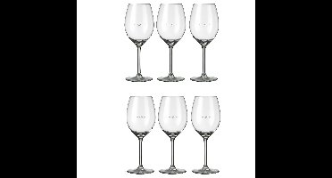 Royal Leerdam Wijnglazen Esprit - 6x stuks - rode wijn - 410 ml - met maatstreep
