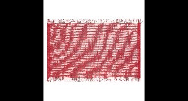 Secret de Gourmet Jute tafel placemat - rood - 45 x 30 cm - Onderleggers - met rafels
