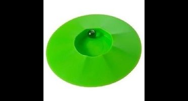 Knikkerpot van kunststof - 17 cm - groen - met knikkers - voor binnen en buiten