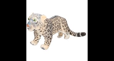Living Earth serie - Pluche knuffel dieren Sneeuwluipaard van 35 cm