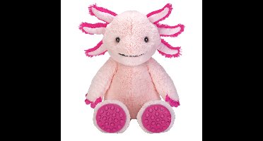 Pluche Axolotl knuffel - 35 cm - roze - salamander - zittend - speelgoed knuffeldieren