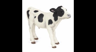 Speelgoed zwart kalfje - figuur - 10 cm - kunststof - speeldieren - koe - dieren - speelfiguren
