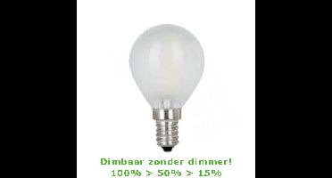 LED E14-G45 Filament Bulb 4W - 3-staps Dimbaar - 2700K - 450 Lm