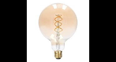 LED E27-G125 Filament 5 Watt - 1800K - Goud - Dimbaar - 250 Lm