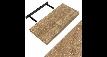 Wandplank Zwevend Eik MDF 50x23x3,8cm