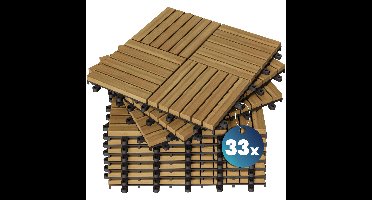 Tegels 33 stuks Acaciahout 30x30cm