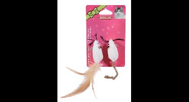 ZOLUX CANVAS MUIS WIT 5 CM 2 ST