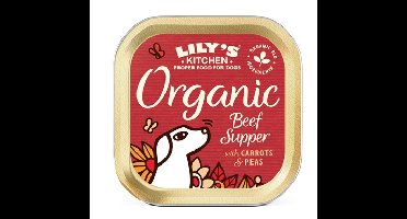 LILY'S KITCHEN DOG ORGANIC BEEF SUPPER 11X150 GR