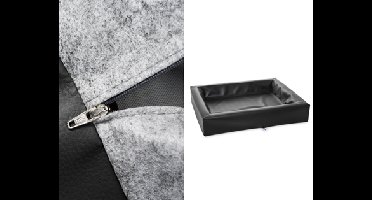 BIA BED KUNSTLEER HOES HONDENMAND ZWART BIA-60 70X60X12 CM