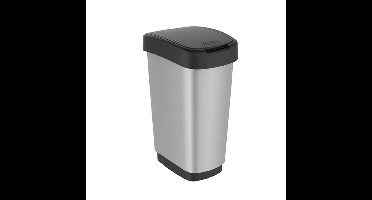 Rotho Twist Afvalbak 25L Zilver/Metallic