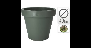 Eecken & Kanten Bloempot 40 cm Plastic/Donkergroen
