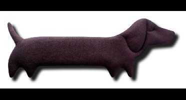 Leschi Verwarmingskussen Winston de Hond - Aubergine