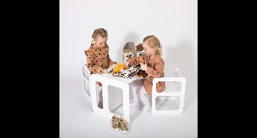 Montessori tafel om te spenen en set van 2 stoelen