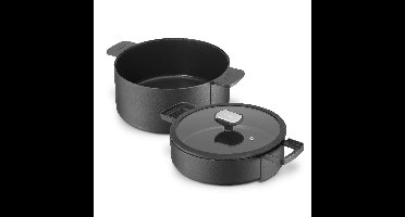 B.Double kook- en braadpan Ø 24 cm set van 2 stuks
