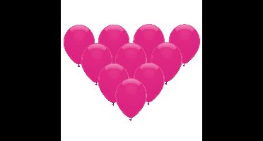 Bellatio Decorations Ballonnen - 10x stuks - donkerroze - 27 cm