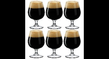 Bormioli Rocco Bierglazen/bierbokalen - 6x stuks - 500 ml - Bierglazen voor speciaalbier - bokbier
