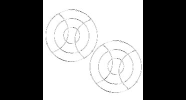 Cosy & Trendy pannenonderzetter - Set van 2x stuks - metaal - D18 cm